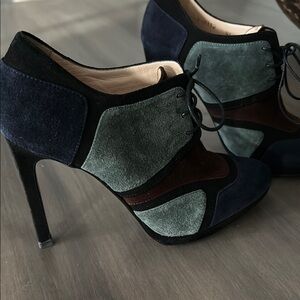 Elegant Multicolor Suede Women's Heels  Giorgio Armani size 6.5